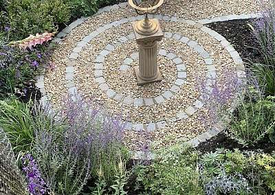 Spiral front garden design
