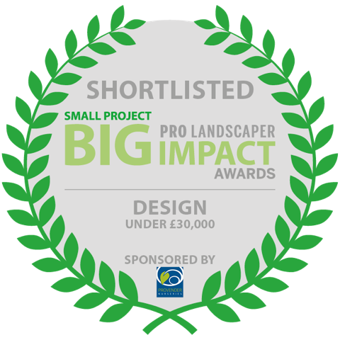 Shortlisted for Pro Landscaper Small Project big Impact award for Design under £30K